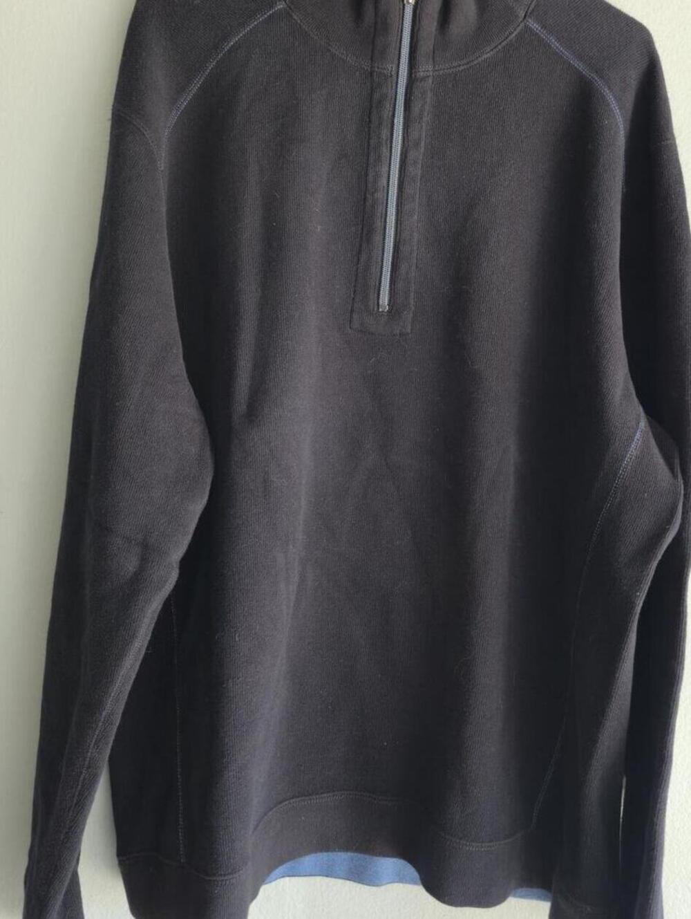 Tommy Bahama REVERSIBLE BLACK Half-Zip Pullover Sweater MENS SIZE XL